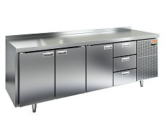 Стол охлаждаемый (среднетемпературный), 4 двери, 3 ящика 2840х700х850мм