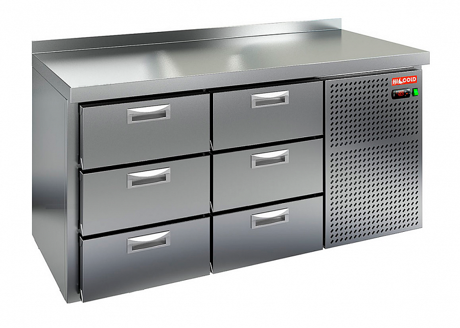 Стол охлаждаемый (среднетемпературный), 6 ящиков, 1505х700х850мм