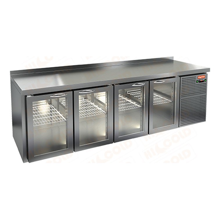 Стол охлаждаемый (среднетемпературный), 4 стеклянные двери, 2395х700х850мм