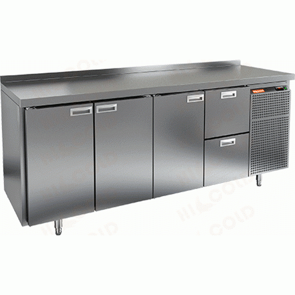Стол охлаждаемый (среднетемпературный), 3 двери, 2 ящика, 2395х700х950мм