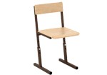 Стул ученический,  плоскоовальная труба, регулируемый по высоте, 2-4 ростовая группа