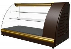Холодильная витрина ВХС-1,2 Арго XL Люкс (нерж, ал. проф.- золото )