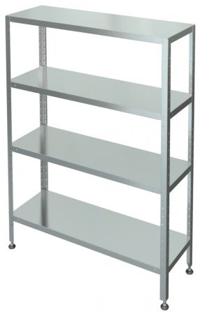 Стеллаж С-4-0,5/1,2/1,6 (4 сплошные полки)