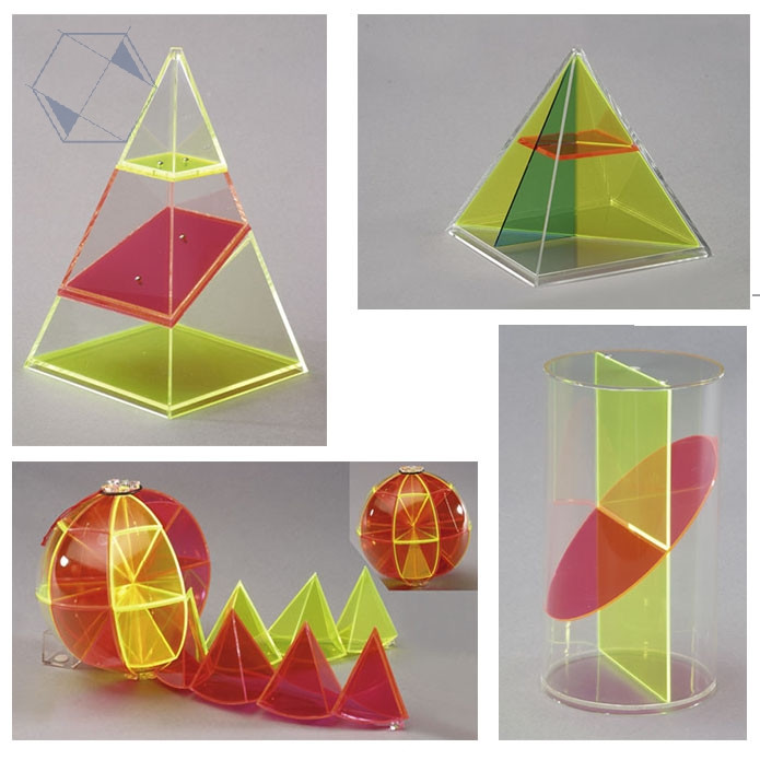 Набор прозрачных геометрических тел с сечениями. Дополнительный