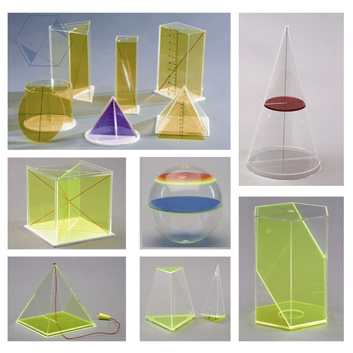 Набор прозрачных геометрических тел с сечениями. Базовый