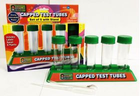 Комплект пробирок на подставке. 5 шт.(выс.10 см, пипет., ложка)
