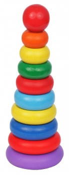 Пирамидка деревянная (10 элементов)