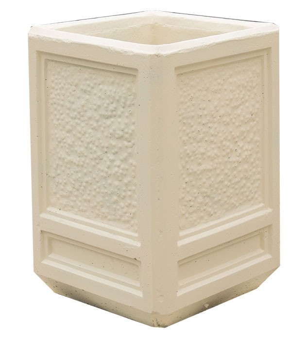 Урна четырехгранная, с рельефом Окрашенная