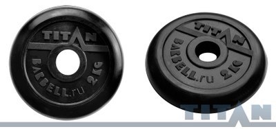 Диск  обрезиненный черный  2,0 кг