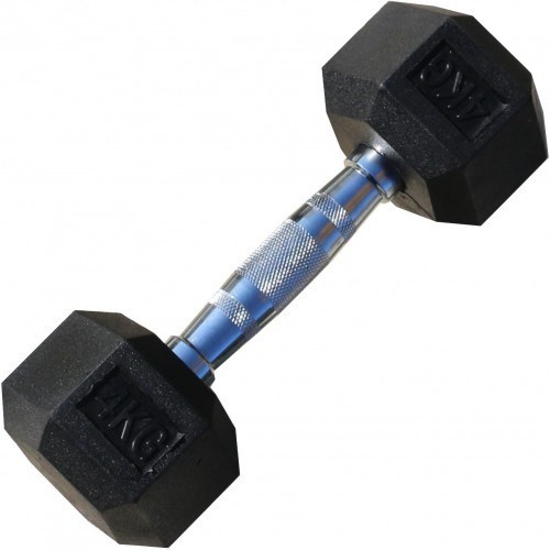 Гантель гексагональная обрезиненная, 4кг