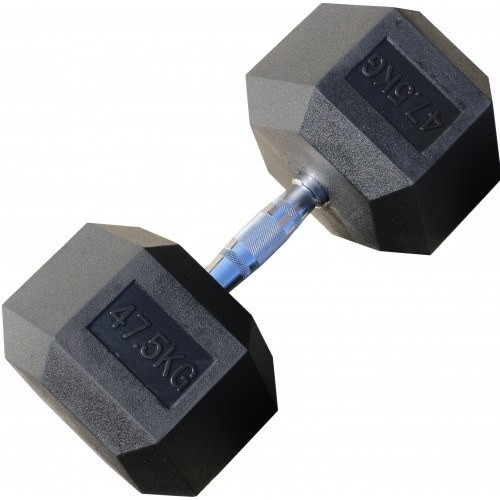 Гантель гексагональная обрезиненная, 47,5 кг.