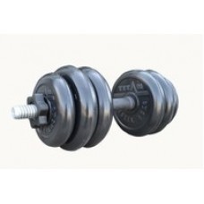 Набор весом 18 кг (гриф 40 см с пластиковой ручкой + диски 2х5 кг, 2х2.0 кг, 2х1.25 кг)