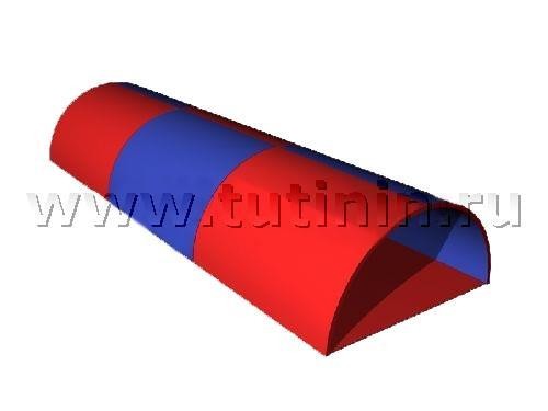 Лаз (изолон, оксфорд) трансформируется в гимнастические коврики(элементы с креплениями)