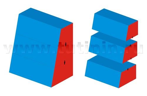 Сборный барьер - 1 100х60х90 см (3 элемента) эконом