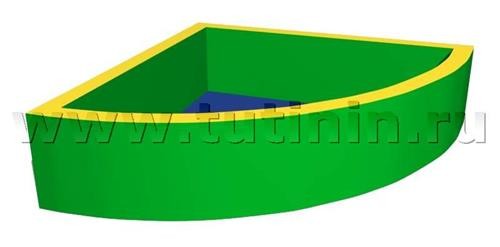 Сухой бассеин угловой полукруглый