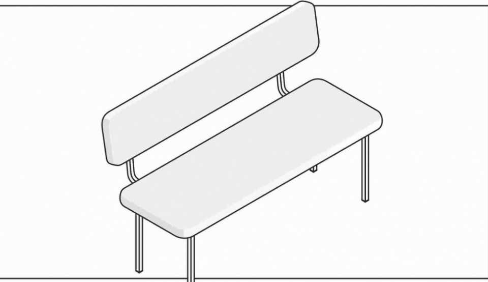 Банкетка 3-х местная БМ-3х