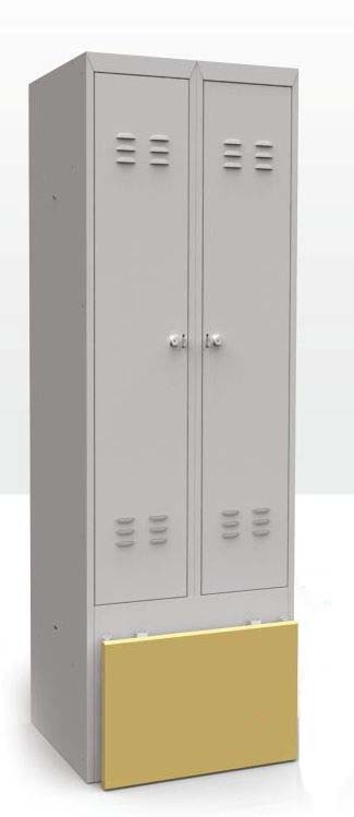 Шкаф для одежды со скамьей, 1850*600*500 мм.