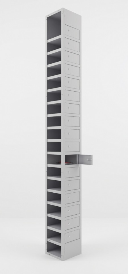 Шкаф для хранения сотовых телефонов, 1850*200*200 мм, дополнительная секция