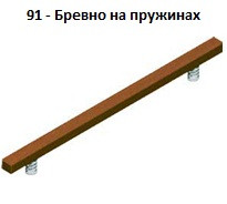 Бревно на пружинах, 2000*200*350 мм