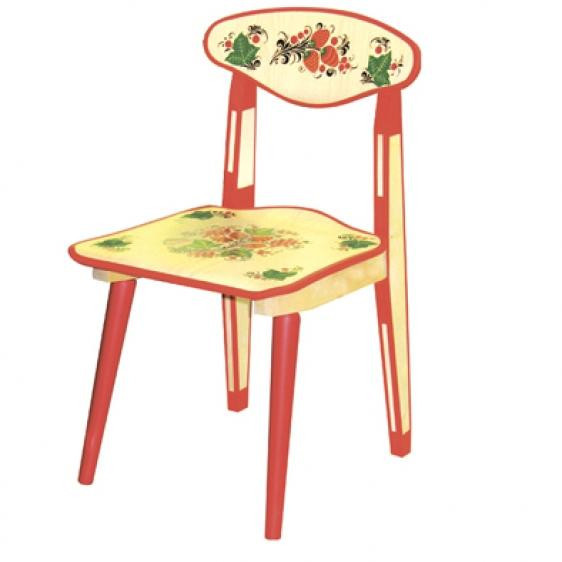 Стул детский 1 ростовая  категория,  с художественной росписью