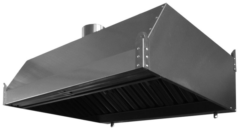 Зонт приточно вытяжной нержавеющий пристенный 1600х1000х500