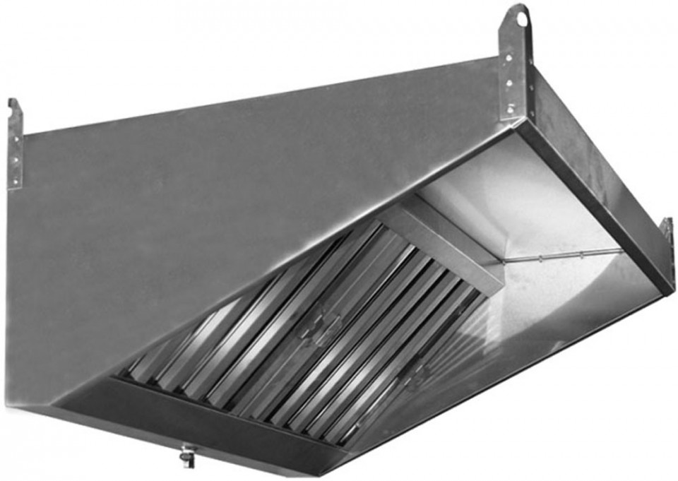 Зонт вытяжной нержавеющий пристенный 1200х1000х500