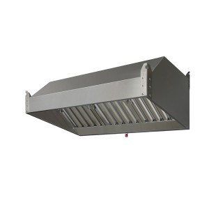 Зонт вытяжной нержавеющий пристенный 1600х1200х400