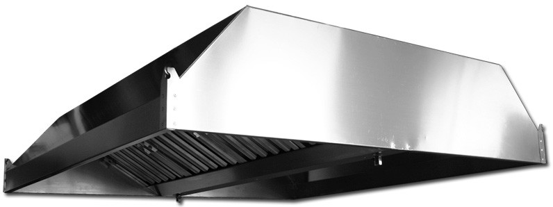 Зонт вытяжной нержавеющий островной (центральный)  1800х1800х400